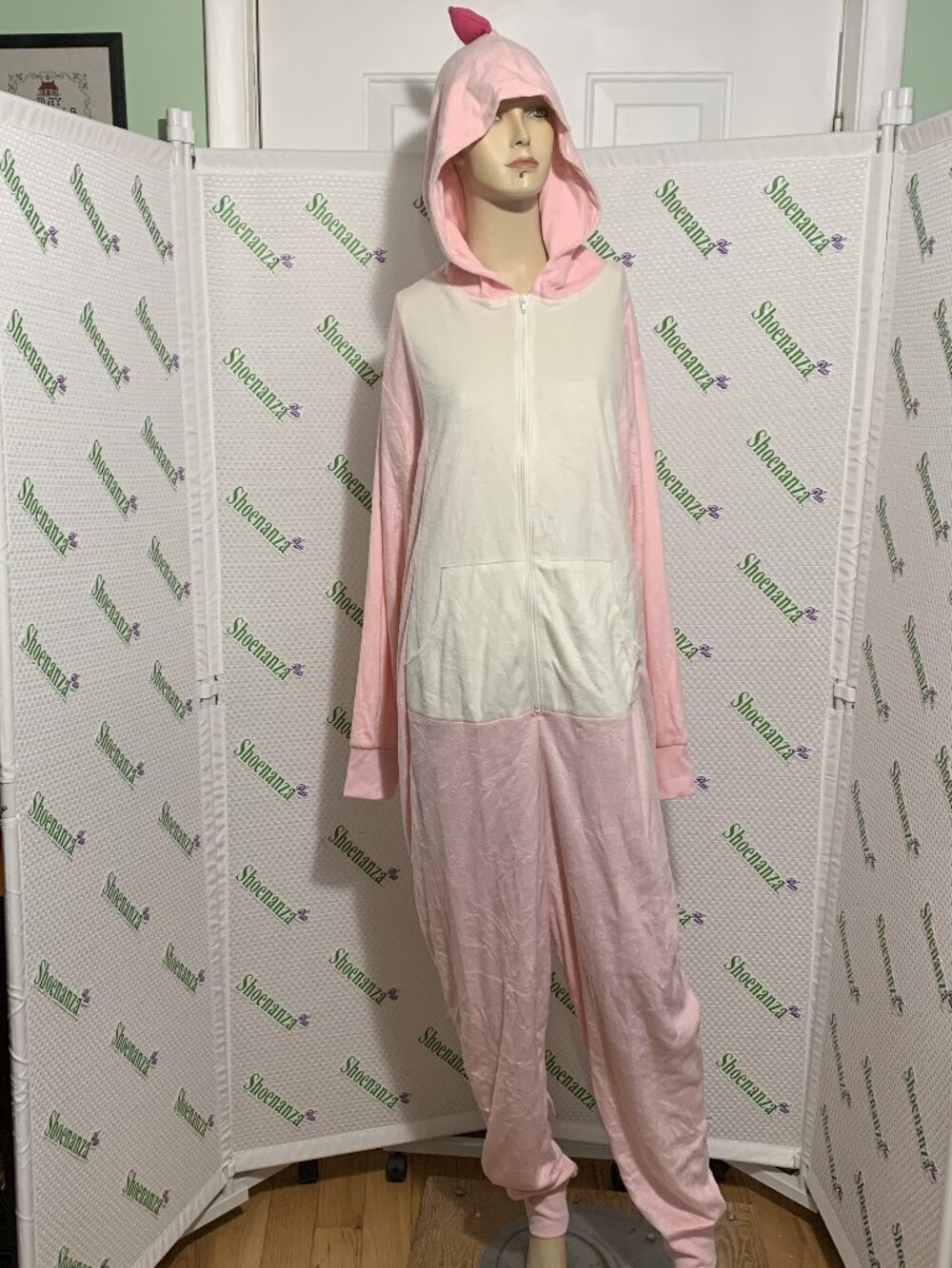 Torrid Union Suit Hooded Dinosaur Dino Pink Costume Halloween Plus 3/4 22/26